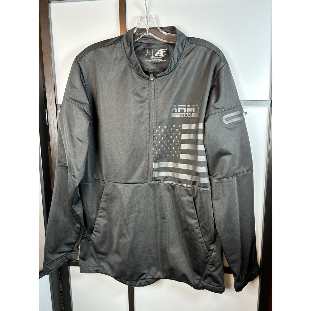 Army Performance 1775 Half Zip Pullover Jacket Black Gorpcore Men's Large